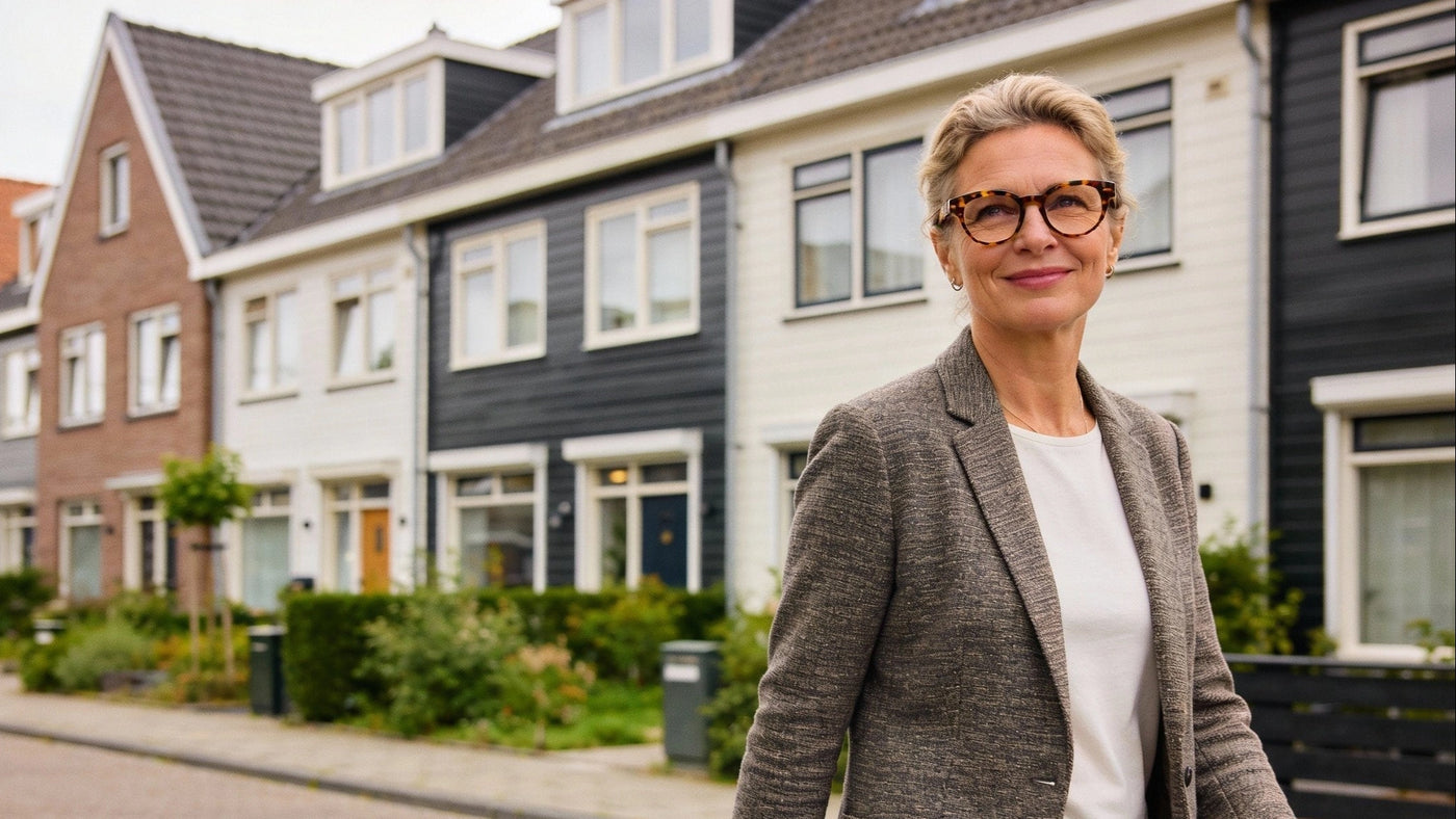 Buiten in daglicht met bril